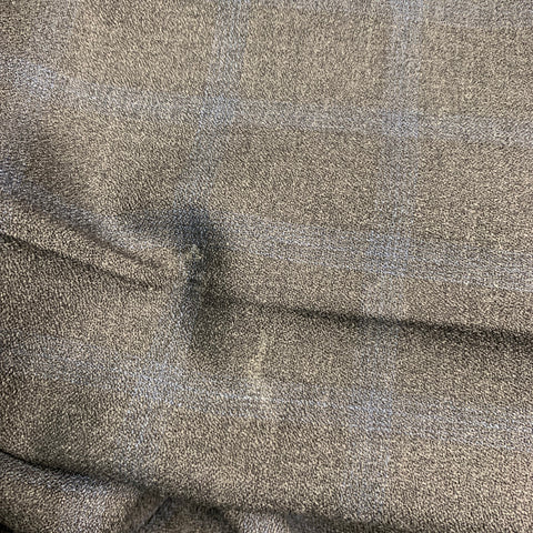 ARMANI COLLEZIONI Size 42 Navy Black Plaid Virgin Wool Suit