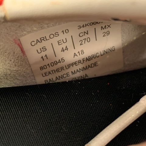 CALVIN KLEIN 205W39NYC Size 11 White Multi Color Color Block Leather Chunky Sneakers