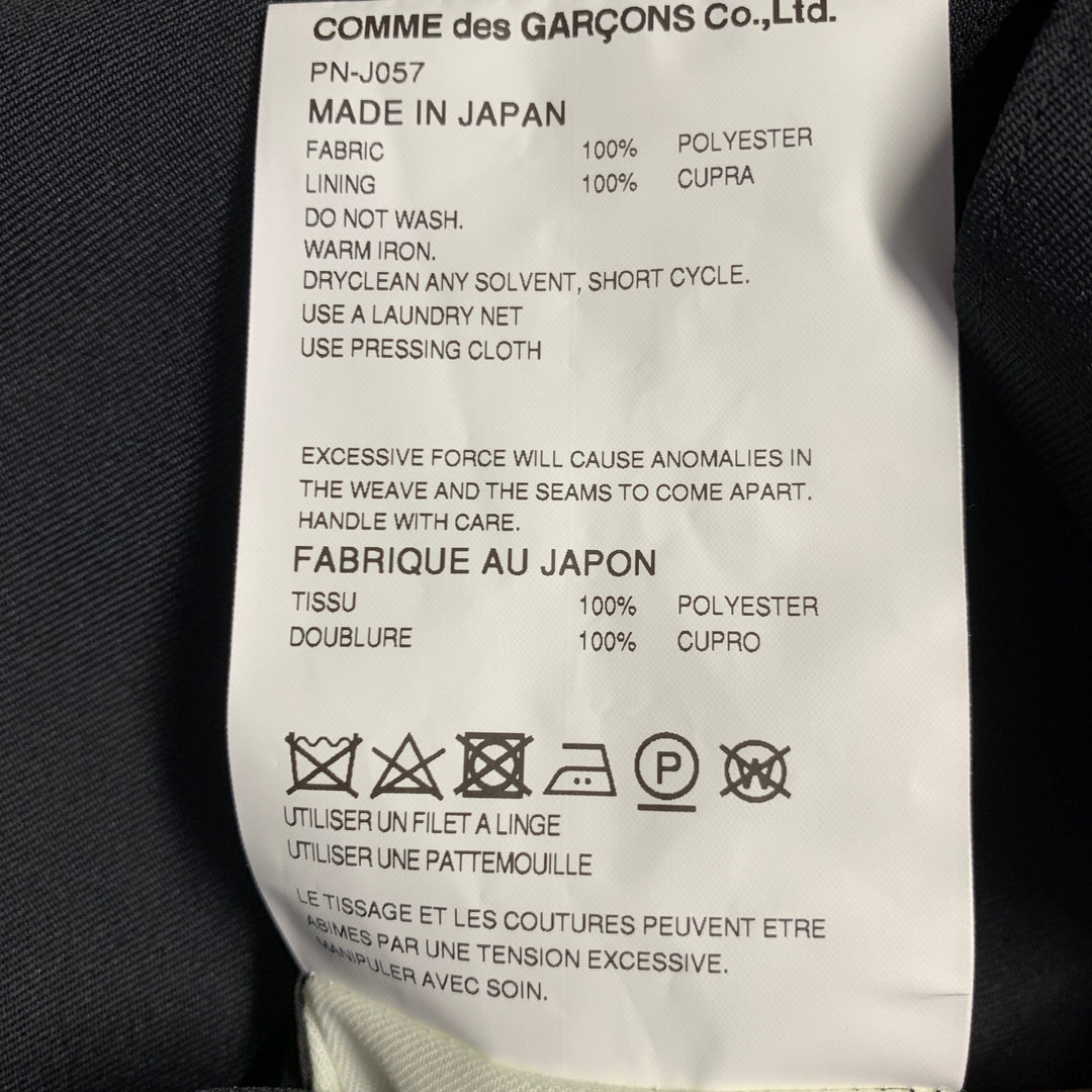 COMME des GARCONS HOMME PLUS AD2024 Size M Black Twill Wool Cutout Sport Coat