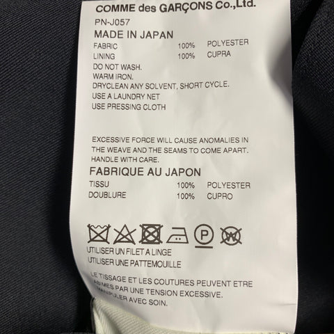 COMME des GARCONS HOMME PLUS AD2024 Size M Black Twill Wool Cutout Sport Coat