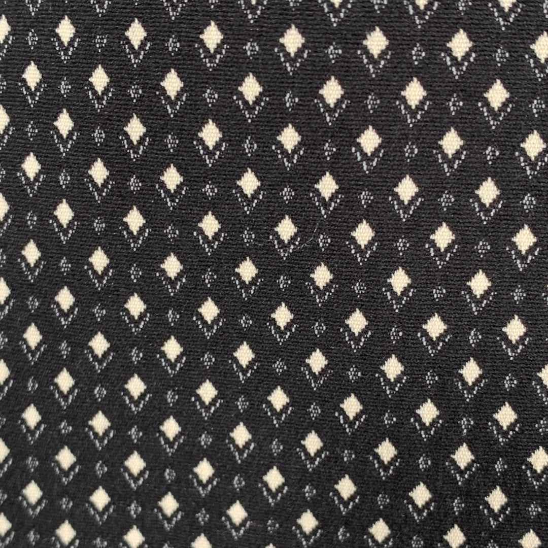 AKRIS Size 10 Black White Cotton Blend Geometric Blazer