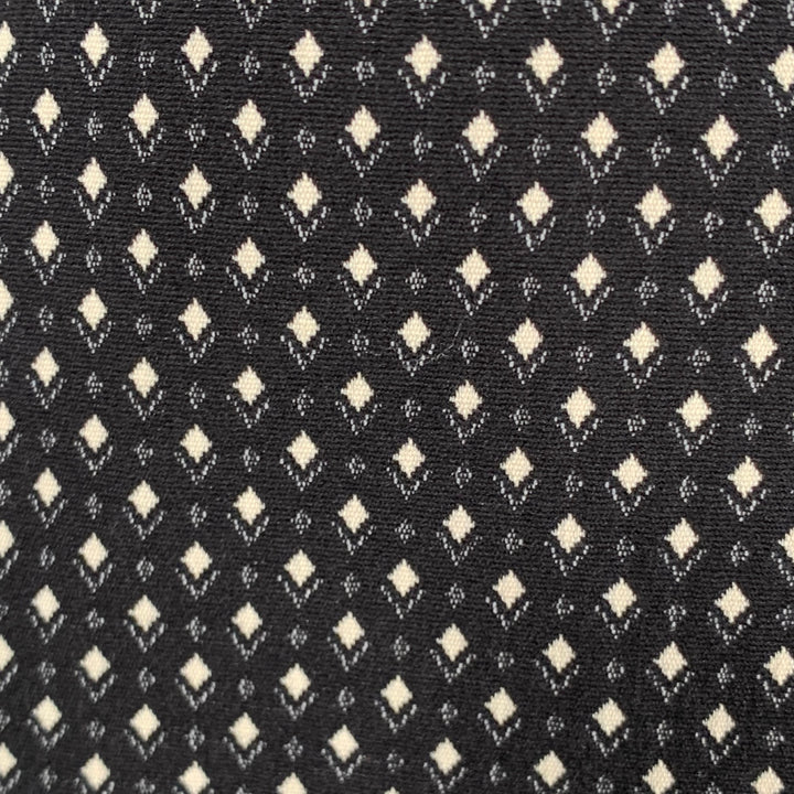 AKRIS Size 10 Black White Cotton Blend Geometric Blazer