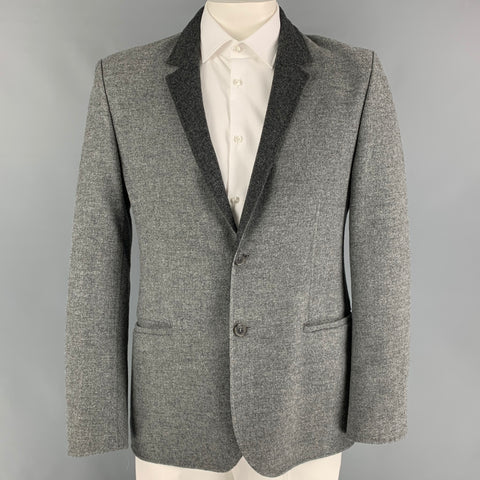 CALVIN KLEIN COLLECTION Taille 42 Veste de sport en laine anthracite à revers crantés