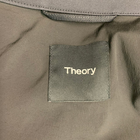 THEORY Size XL -Tremont- Black Polyamide Blend Zip Up Jacket