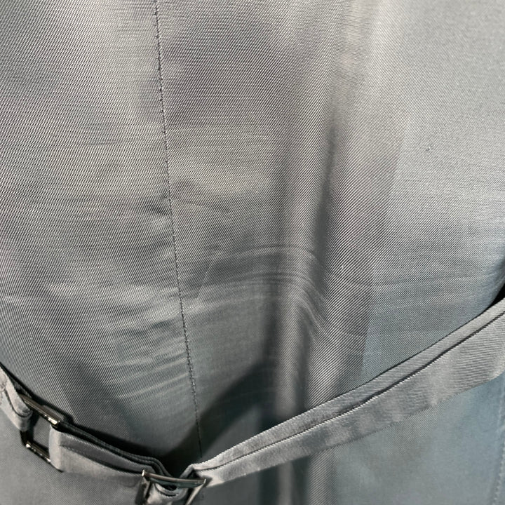 ASTOR & BLACK Size 44 Grey White Glenplaid Sport Coat Vest Set