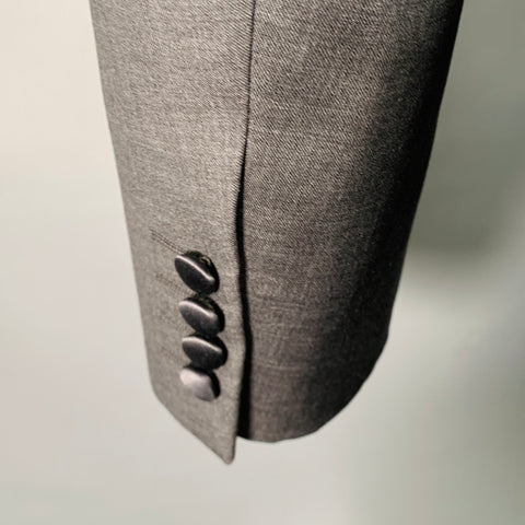 CALVIN KLEIN COLLECTION Size 40 Grey Wool Notch Lapel Tuxedo