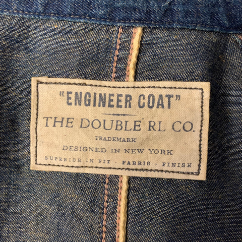 RRL by RALPH LAUREN Size L Navy Cotton Linen Worker Jacket
