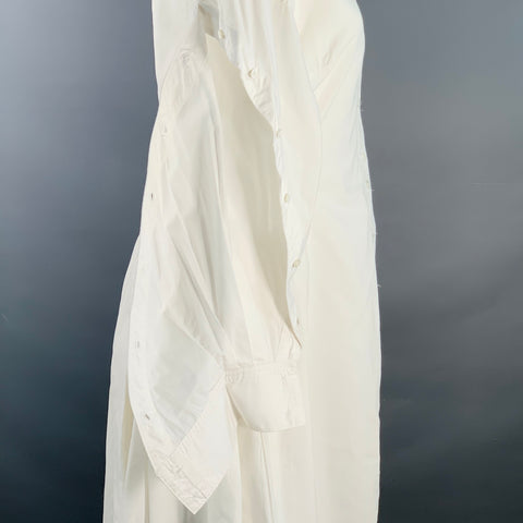 JOIE Size S White Cotton Knee Length Bishop Sleeve Shirt Dress