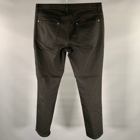 Pantalon décontracté coupe jean en coton mélangé JOHN VARVATOS taille 36 noir