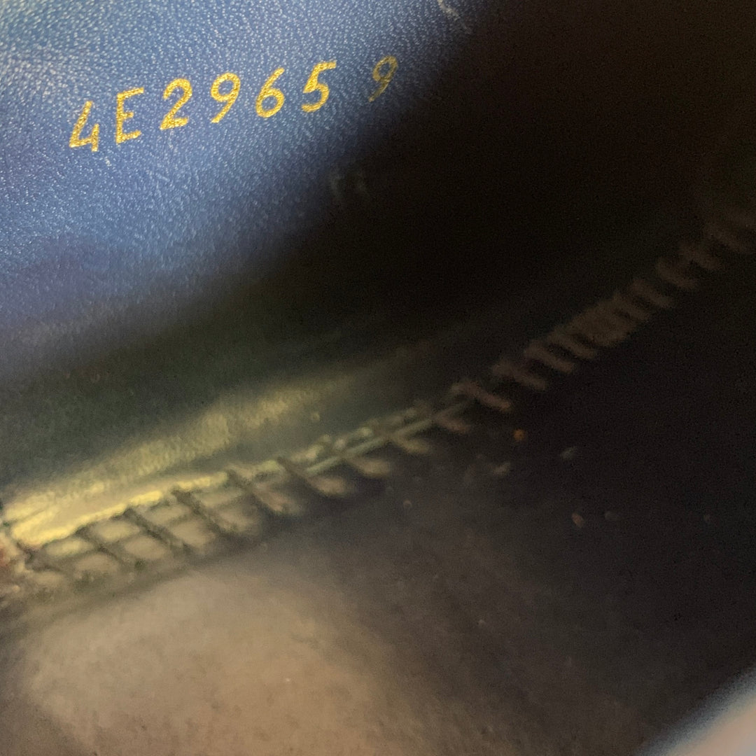 PRADA SPORT Size 9 Navy Black Textured Leather Lace Up Sneakers