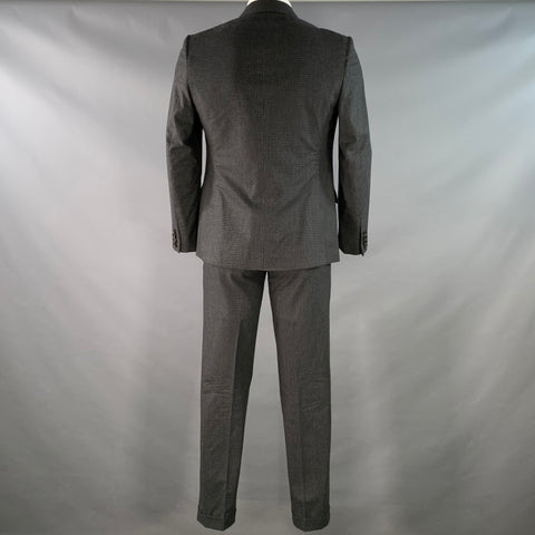 BAND OF OUTSIDERS Size 42 Grey Black Checkered Wool Blend Suit