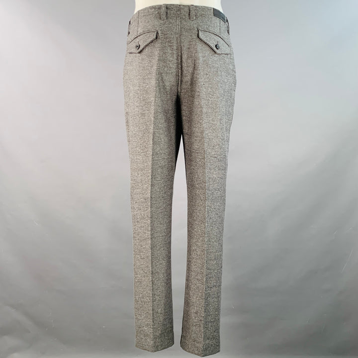 BILLY REID Size M Heather Grey Cotton Blend Notch Lapel Suit