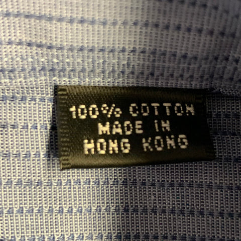 BOSS by HUGO BOSS Size L Blue Navy Stripe Cotton One Pocket Long Sleeve Shirt