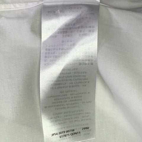 ALEXANDER MCQUEEN Size L White Cotton Blend Curved Cutaway Button Up Long Sleeve Shirt