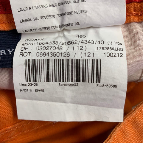 BURBERRY LONDON Size 32 Orange Cotton 5 Pockets Casual Pants