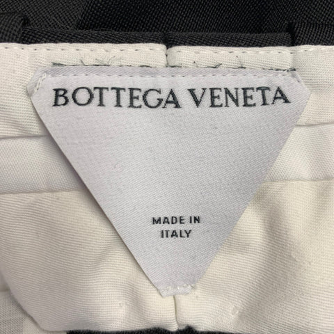 BOTTEGA VENETA Size M Black Wool Flat Front Wide Leg Shorts