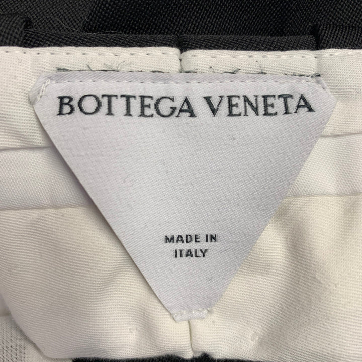 BOTTEGA VENETA Size M Black Wool Flat Front Wide Leg Shorts