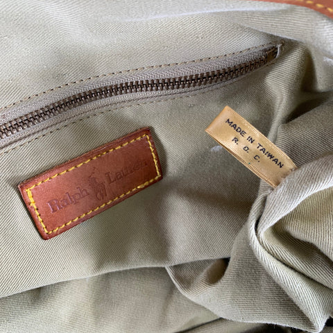RALPH LAUREN Multi-Color Brown Serape Tote Bag