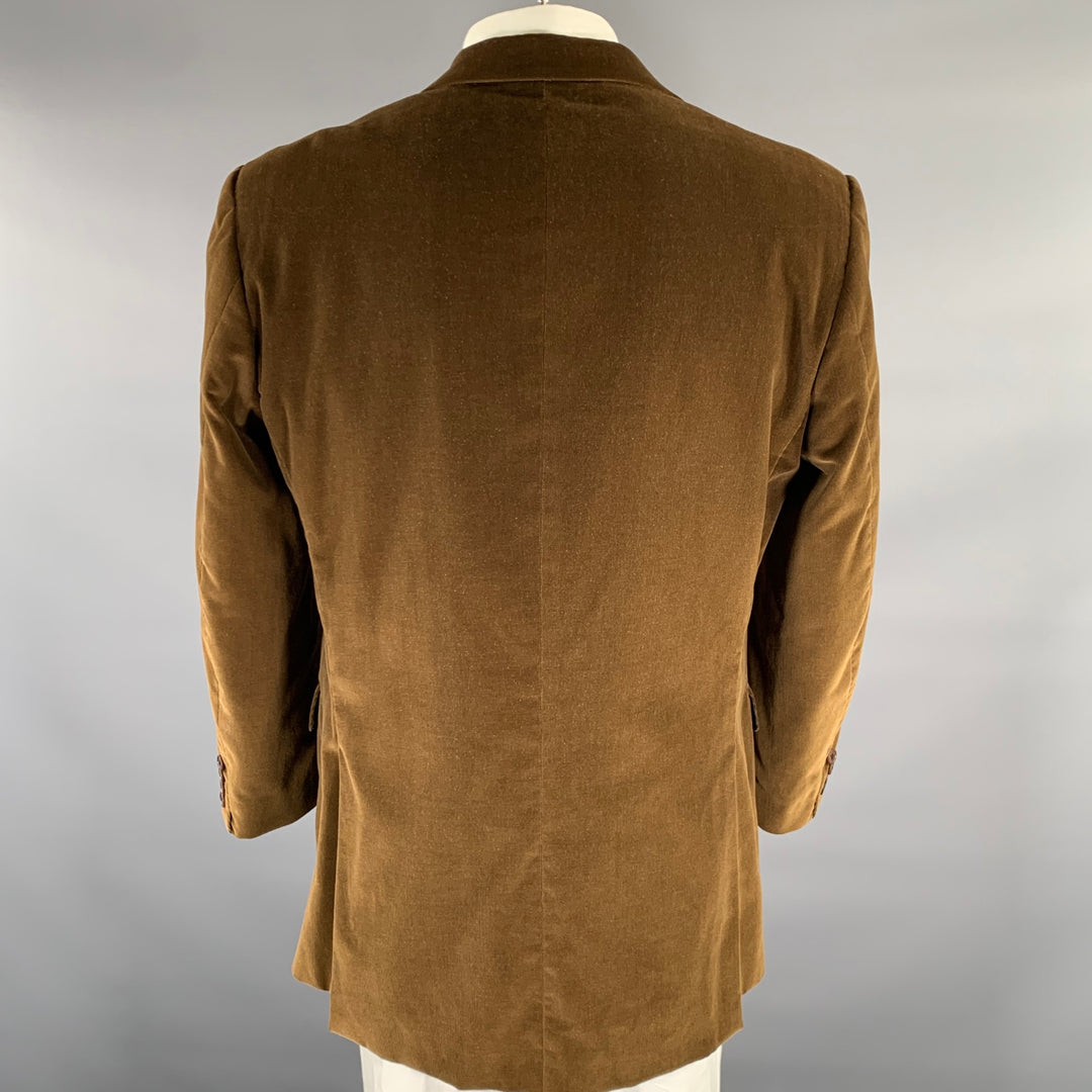 GIVENCHY Size 46 Brown Corduroy Cotton Notch Lapel Sport Coat