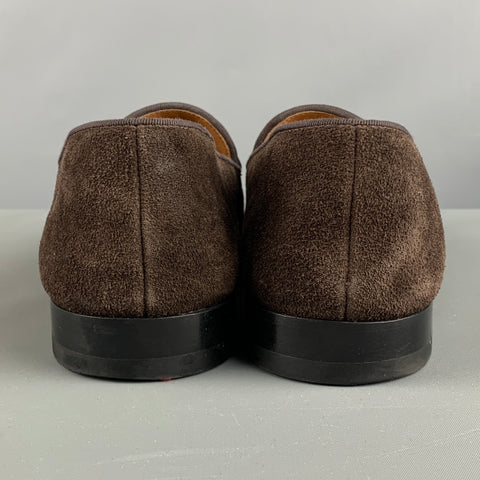 CHRISTIAN LOUBOUTIN Size 9 Brown Beige Mixed Materials Woven Tassels Loafers