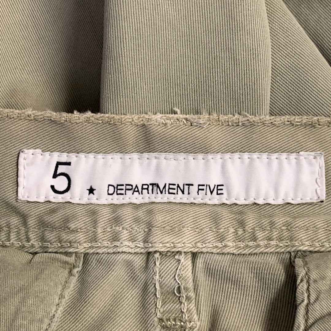 DEPARTMENT FIVE Size 34 Olive Cotton Cargo Jeans