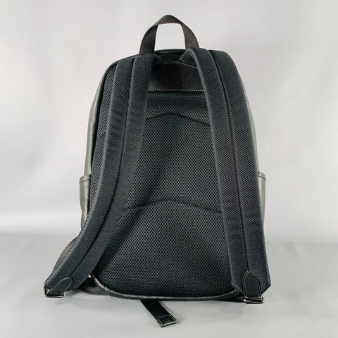 COACH Black Grey Monogram Leather Backpack Bag COACH Black Grey Monogram Leather Backpack Bag