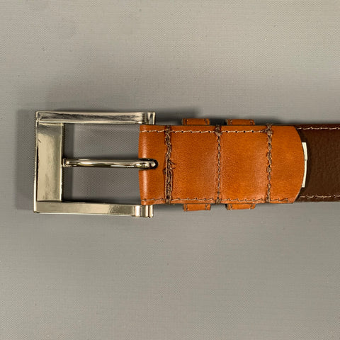 ALLEN EDMONDS Size 34 Brown Calf Skin Leather Belt