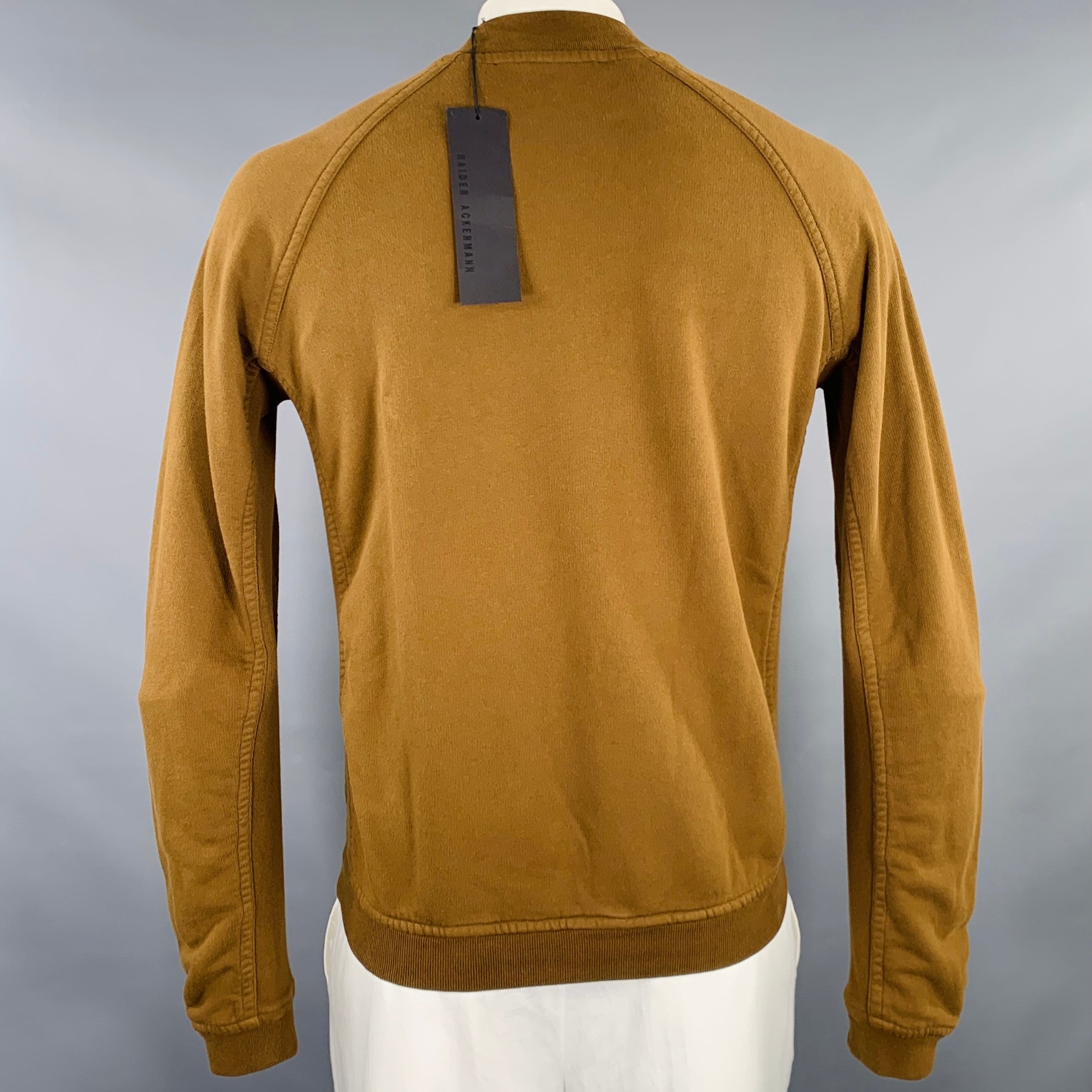HAIDER ACKERMANN Size L Brown Cotton Blend Crew Neck Sweatshirt