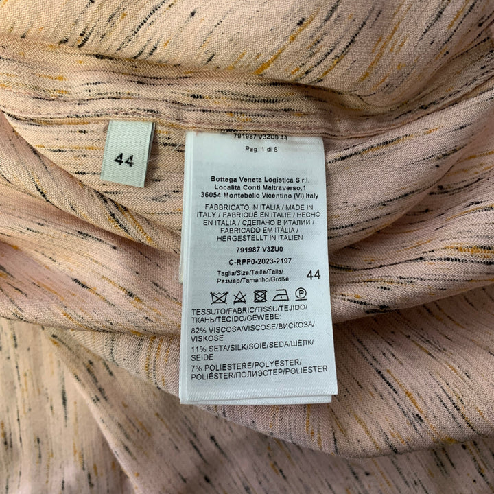 BOTTEGA VENETA Size XS Pink Slubby Viscose Blend Long Sleeve Shirt