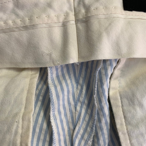 GUCCI Size XS White Light Blue Seersucker Cotton Stripe Single Breasted Suit