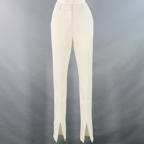 RAMY BROOK Size 2 Ivory Viscose Blend Tapered Zip Fly Dress Pants