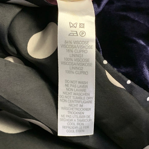 PAUL SMITH Size 42 Navy Black Velvet Viscose Blend Notch Lapel Sport Coat