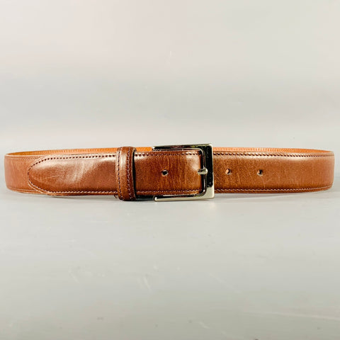 VINTAGE Taille 34 Ceinture en cuir marron