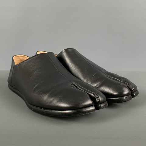 MAISON MARGIELA Talla 10 Zapatos planos sin cordones de cuero negro