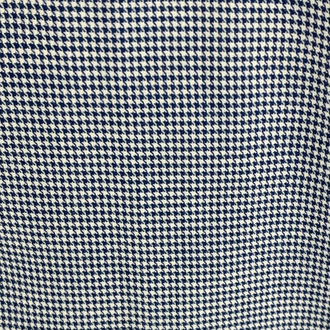 FABIO INGHIRAMI Size L Blue White Houndstooth Cotton Long Sleeve Shirt