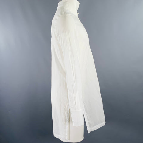 MARCO SCAIANO BERLIN Size M White Cotton Tunic Long Sleeve Shirt