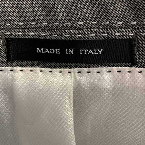 EMPORIO ARMANI Taille 36 Costume à revers en laine et soie unie gris