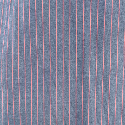 PRADA Size L Grey Pink Stripe Silk Button Up Long Sleeve Shirt