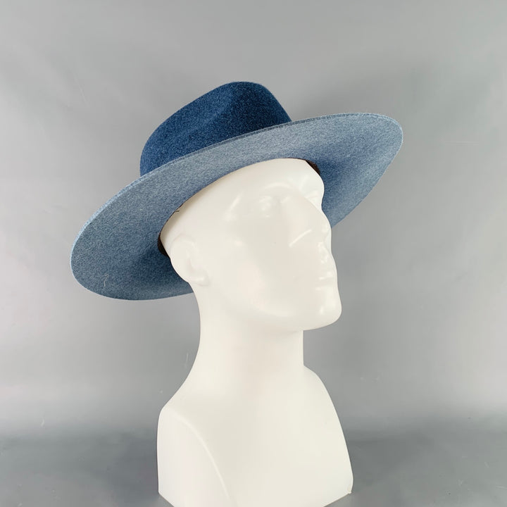 GOORIN BROTHERS Size L Blue Ombre Wool Felt Fedora Hat