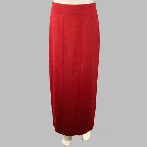 RUE SOPHIE Size M Burgundy Wool Blend Strapless Top Pencil Skirt Set