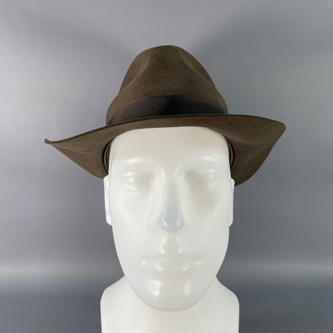 BAILEY Vintage Size 7 1/8 Brown Felt Fedora Hat