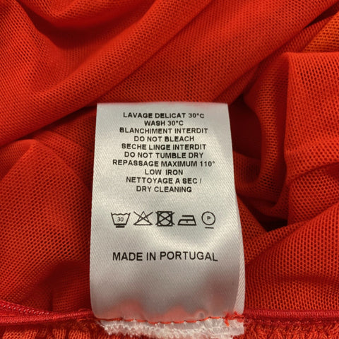 MUGLER Size 2 Orange Yellow Polyamide Blend Ombre Body-Con Mini Cocktail Dress