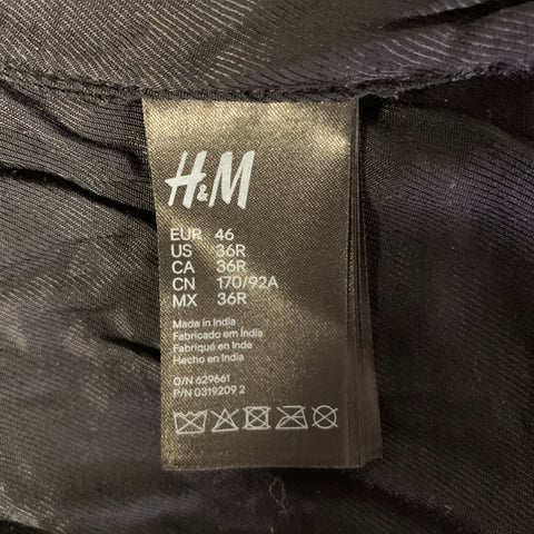 BALMAIN X H&M Size 36 Black Beaded Cotton Polyester Jacket
