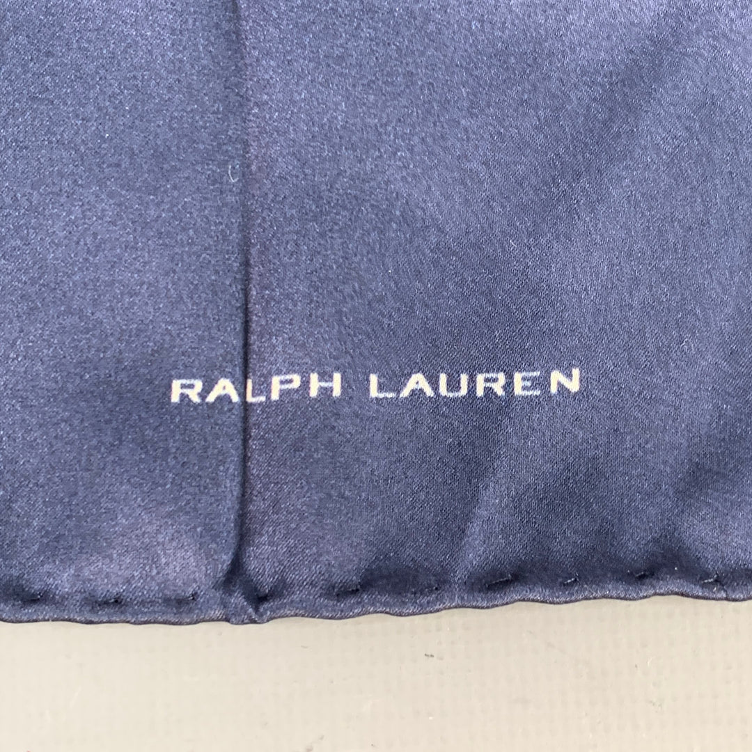 RALPH LAUREN Navy Silk Pocket Square