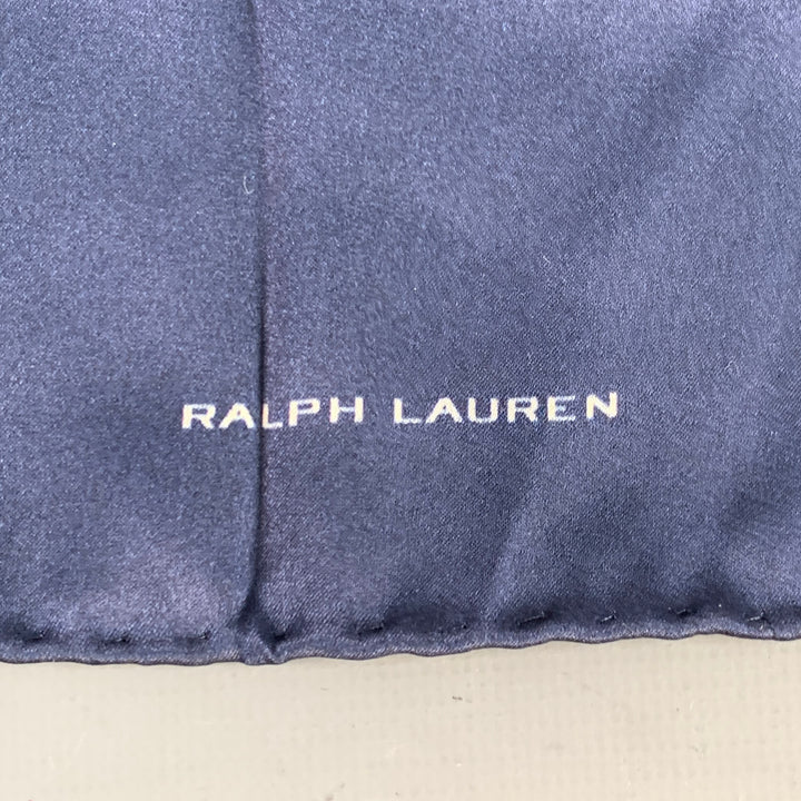 RALPH LAUREN Navy Silk Pocket Square