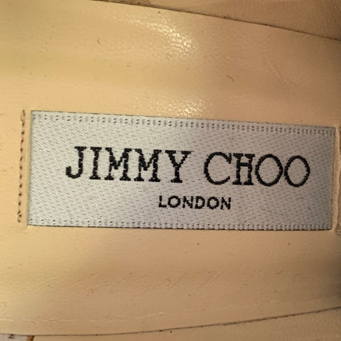 JIMMY CHOO Size 9.5 Black Studded Leather Back Zipper Stiletto Boots