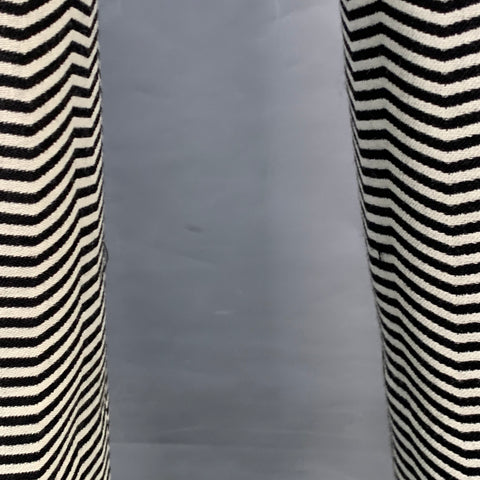 EMPORIO ARMANI Size 40 Regular Black White Chevron Virgin Wool Notch Lapel Suit