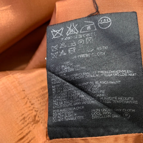 PRADA Size 6 Orange Rust Silk Blend 3 button Knee Length Skirt