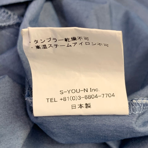 ALEXANDER LEE CHANG Size L Blue Cream Layered Cotton Blend Mixed Fabrics T-shirt