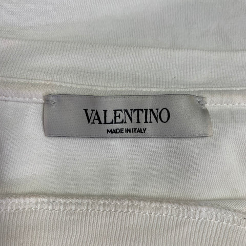 VALENTINO Size XL White Cotton Crew Neck T-shirt